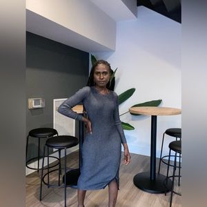 Long sleeve sweater dress